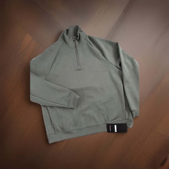 lululemon athletica Other - NWT Lululemon Smooth Spacer Quarter Zip Willow Leaf Mens Size Large LM3GN0S